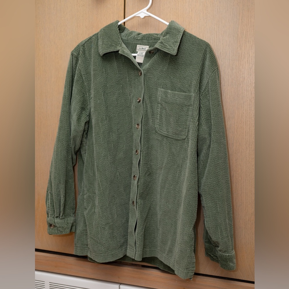 L.L. Bean Forest Green Corduroy Outerwear